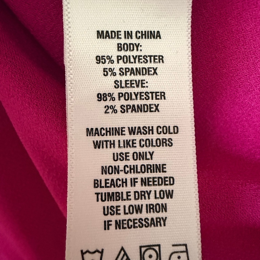 CeCe Women's Pink Top with Patterned Sleeves size Large - Picture 7 of 7